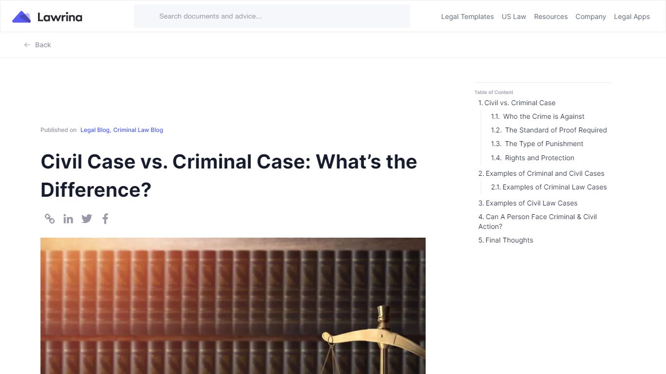 Civil Case vs. Criminal Case: What’s The Difference? | Lawrina